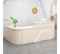 Escritorio de recepción moderno con iluminación integrada para una mejor experiencia del cliente