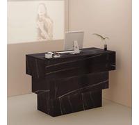 Escritorio de recepción moderno con iluminación suave | Elegante mostrador frontal para salones, spas y tiendas minoristas | Mesa recepcionista contemporánea para una mejor experiencia del cliente