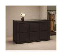 Escritorio de recepción negro ecológico de alta resistencia para oficina y tienda, diseño de carga duradero, 100 cm de ancho, uso versátil