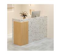 Escritorio de recepción para salones de belleza y tiendas minoristas, elegante mostrador frontal para centro de estética, 60 cm de alto, diseño moderno, duradero, perfecto para servicio al cliente