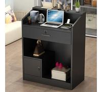 Escritorio de recepción y mostrador de pago, elegante mesa de secretaria y estación de trabajo para computadora, para oficina, salón y restaurante