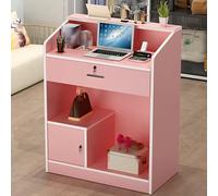 Escritorio de recepción y mostrador de pago, elegante mesa de secretaria y estación de trabajo para computadora, para oficina, salón y restaurante