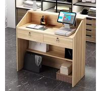 Escritorio De Recepcionista con Cajón con Cerradura, Mostrador De Recepción, Mesa De Estaciones Frente A La Oficina De Recepción Mostrador De Salón De Belleza Caja Escritorio De Oficina