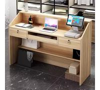Escritorio De Recepcionista con Cajón con Cerradura, Mostrador De Recepción, Mesa De Estaciones Frente A La Oficina De Recepción Mostrador De Salón De Belleza Caja Escritorio De Oficina
