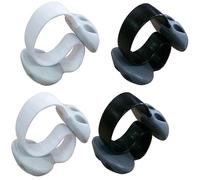 Escritorio de YY hogar Weighted no adhesivo cable clips Organizador de escritorio Set de gestión de Cable de alambre línea Fixer soporte para teléfono cargadores, TV, PC, USB Cables, blanco y negro Set