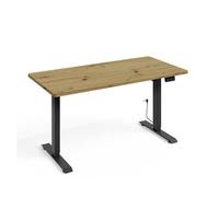 Escritorio eléctrico 140 cm ergo madera y negro