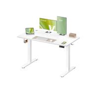 VASAGLE Escritorio Eléctrico Ajustable en Altura, Escritorio para Ordenador, Recordatorio de Sedentarismo, Función de Memoria con 4 Alturas, para Oficina, 120 x 60 cm, Blanco Nube LSD312WZ03