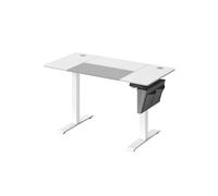 Escritorio Eléctrico Blanco Clásico y Gris Paloma