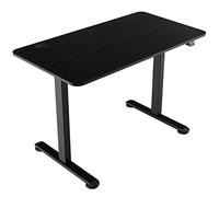 Escritorio eléctrico de pie ajustable en altura, estación de trabajo ergonómica con controlador anticolisión, 110 x 60 cm, parte superior negra para oficina en casa y trabajo remoto, escritorio