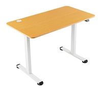 Escritorio eléctrico ergonómico de altura ajustable de 110 x 60 cm, estación de trabajo con controlador y anticolisión, perfecto para oficina en casa y trabajo remoto, acabado natural