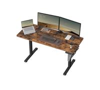 SONGMICS Escritorio Eléctrico, Regulable en Altura, 140 x 60 cm, Regulación Continua, 4 Alturas de Memoria, Marrón Rústico LSD134K01