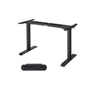 Escritorio Eléctrico Regulable en Altura Función de Memoria Acero Negro