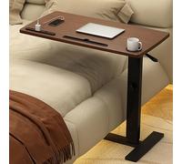 Escritorio Elevable de Pie Móvil Escritorio de Computadora Plegable Junto A La Cama, Soporte de Ordenador Stand up Desk para Oficina Sala de Estar(Brown,80 * 40cm/31.5 * 15.7in)