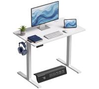 Escritorio Elevable Eléctrico HOMCOM 100x60 cm 3 Memorias Blanco