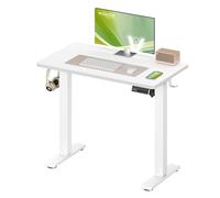 Escritorio Elevable Eléctrico para Ordenador 80 x 50 cm Blanco