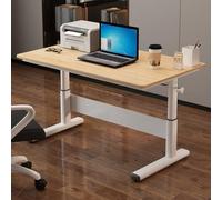 Escritorio ergonómico para computadora de altura ajustable, escritorio de oficina en casa, estación de trabajo ajustable para estudio y dormitorio, color beige, 80 cm, perfecto para comodidad y