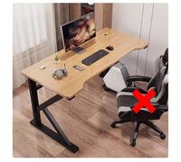 Escritorio ergonómico para juegos para dormitorio y oficina, estación de trabajo moderna para PC de 39.3 pulgadas con acabado de nogal, ideal para espacios pequeños, configuración perfecta para laptop