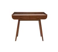 Escritorio escandinavo de madera oscura con almacenamiento 2 cajones L100 cm HALLEN