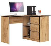 Escritorio esquinero b16 akord color roble craft 124 cm