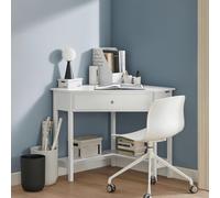 Escritorio Esquinero con Cajón - - 76X76X76Cm Sobuy FWT31-W