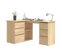 Escritorio esquinero cum laude 4 cajones + 2 puertas natural 76x145x100 cm