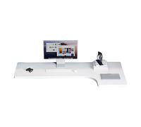 Escritorio esquinero en forma de L - Mesa flotante montada en la pared para laptop para oficina en casa, estudio, dormitorio, baño o balcón - Diseño plegable que ahorra espacio