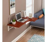 Escritorio esquinero para computadora, escritorio plegable de madera montado en la pared, escritorio de estudio simple, diseño de almacenamiento, mesa plegable flotante para oficinas, dormitorios,