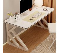 Escritorio Estilo Rústico, Mesa Gaming Ejecutivo Resistente con Gestión de Cables, Estación de Trabajo for Escritores, Manualidades, Oficina en Casa, Balcón