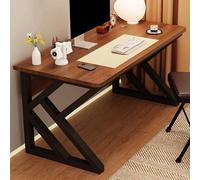 Escritorio Estilo Rústico, Mesa Gaming Ejecutivo Resistente con Gestión de Cables, Estación de Trabajo for Escritores, Manualidades, Oficina en Casa, Balcón