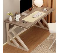 Escritorio Estilo Rústico, Mesa Gaming Ejecutivo Resistente con Gestión de Cables, Estación de Trabajo for Escritores, Manualidades, Oficina en Casa, Balcón