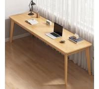 Escritorio extra grande de madera maciza para 2 mesas de escritura para oficina en casa, escritorio de computadora con estación de trabajo doble, 120 x 40 x 75 cm, color madera original