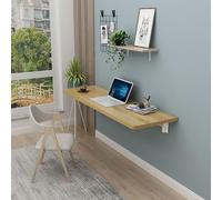 Escritorio flotante de madera con hojas colgantes para ahorrar espacio, plegable, para sala de estudio, cocina, lavandería, estilo 1, blanco, pequeño