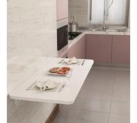 Escritorio flotante multifuncional para montar en la pared, mesa plegable de madera con soportes, mesa de comedor que ahorra espacio para espacios pequeños, banco de trabajo de lavandería (100 x 40 cm