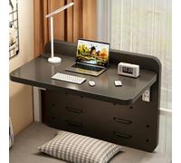 Escritorio flotante para litera para dormitorio, mesa colgante plegable con ganchos ajustables, bandeja de madera que ahorra espacio para dormitorio universitario