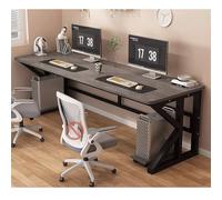 Escritorio for Ordenador Moderno Escritorio Ejecutivo de Madera Maciza Estructura metálica fácil de Montar for Casa, Oficina o Dormitorio(8,140x60cm/55x24in)