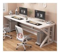 Escritorio for Ordenador Moderno Escritorio Ejecutivo de Madera Maciza Estructura metálica fácil de Montar for Casa, Oficina o Dormitorio(5,120x60cm/47x24in)