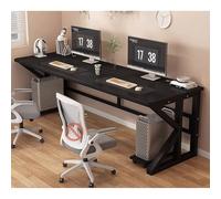 Escritorio for Ordenador Moderno Escritorio Ejecutivo de Madera Maciza Estructura metálica fácil de Montar for Casa, Oficina o Dormitorio(2,160x60cm/63x24in)