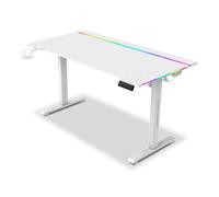 Escritorio Gaming Alpha Gamer Zorya RGB Ajustable Blanco