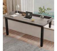 Escritorio gris compacto para oficina en casa y juegos, 55 x 20 x 8 pulgadas, elegante mesa de estudio para dormitorio y ventana, perfecto para espacios pequeños y estaciones de trabajo eficientes