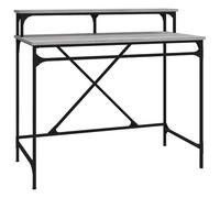Escritorio gris Sonoma 100 x 50 x 90 cm - Espacio de trabajo para oficinas grandes, madera y hierro, estable y duradero, solución ergonómica para oficina moderna