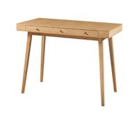 Escritorio hässleholm con 3 cajones bambú 100x50x75cm - natural [en.casa] 75 cm