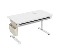Escritorio infantil kuosa regulable en altura acero 120x60cm - gris/blanco [en.casa]