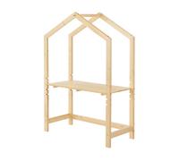 [en.casa] Escritorio Infantil Suså Regulable en Altura en 4 Pasos Mesa para Niño de Madera Pino 110 x 50 x 160 cm - Color Natural
