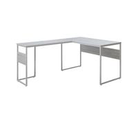 Escritorio karlstang forma de l 166x120x75 cm - gris claro [en.casa]