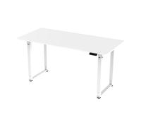 Escritorio kirkkonummi regulable en altura aglomerado 160x75cm - blanco [pro.tec]
