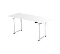 Escritorio kirkkonummi regulable en altura aglomerado 180x80cm - blanco [pro.tec]