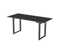 Escritorio kirkkonummi regulable en altura aglomerado 180x80cm - negro [pro.tec]