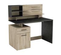 Escritorio malicia industrial color roble kronberg y sidewalk 122x123x60 cm 123 cm