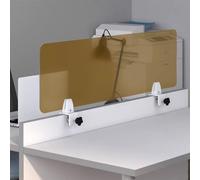 Escritorio marrón de 30 x 60 cm, partición de oficina, acrílico mate, protector de mesa para estudiantes, protección personal del espacio, elegante divisor de privacidad de escritorio