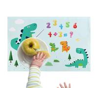 Escritorio Mat - Impresión de dinosaurios coloridos, superficie del mapa del mundo | Protector de Escritorio Grande, Capa de Escritura Suave, Espacio de trabajo para estudiantes, mostrador de estudio